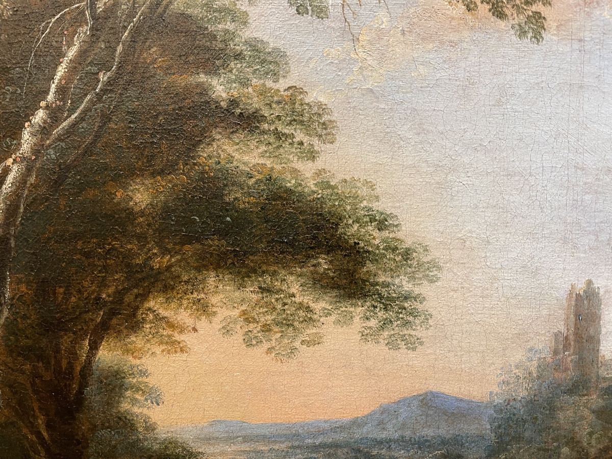 Frederik De Moucheron 1633 - 1686 'the Horsemen's Halt' Canvas -photo-2