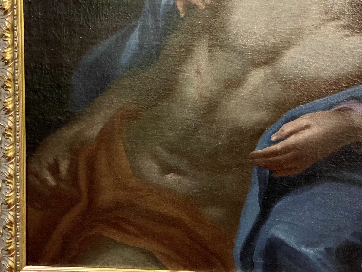 Pieta caravagesque du XVIII es , provenance ancien  couvent des  Flandres -photo-4