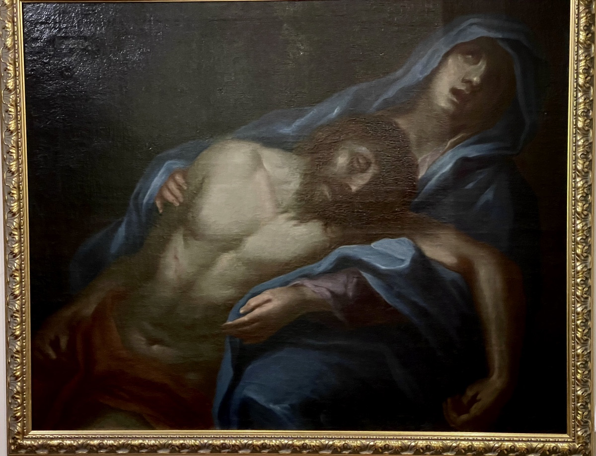 Pieta caravagesque du XVIII es , provenance ancien  couvent des  Flandres 