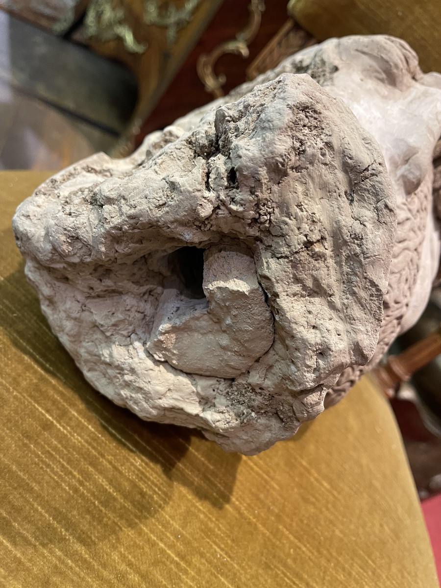 The Polychromed Head Of Emperor Diocletian 4 Th Ad In Clay-photo-4