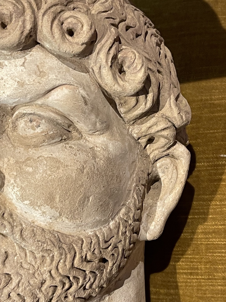 The Polychromed Head Of Emperor Diocletian 4 Th Ad In Clay-photo-5