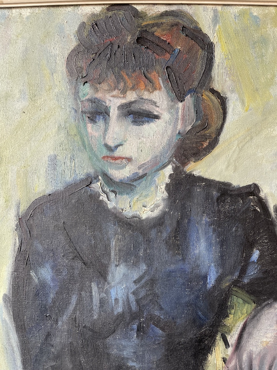Duncan  Grant ( 1885 - 1978 ) portrait  présumé de Vanessa Bell vers 1940 -photo-4