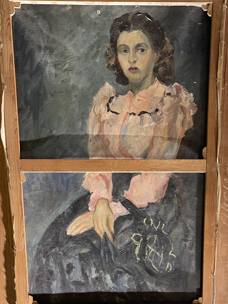 Duncan  Grant ( 1885 - 1978 ) portrait  présumé de Vanessa Bell vers 1940 -photo-7