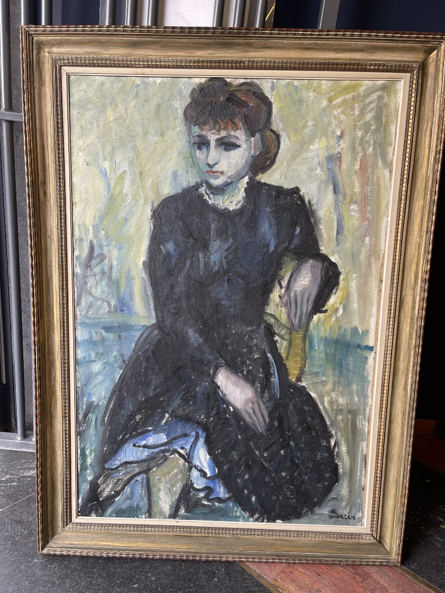 Duncan  Grant ( 1885 - 1978 ) portrait  présumé de Vanessa Bell vers 1940 