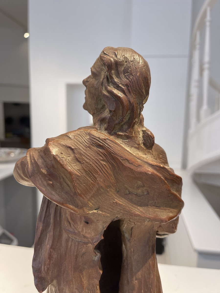 Walter Pompe ( 1703 - 1777 ) BOZZETI - pour un calvaire ( Marie et Saint - Jean ) Terracotta -photo-2