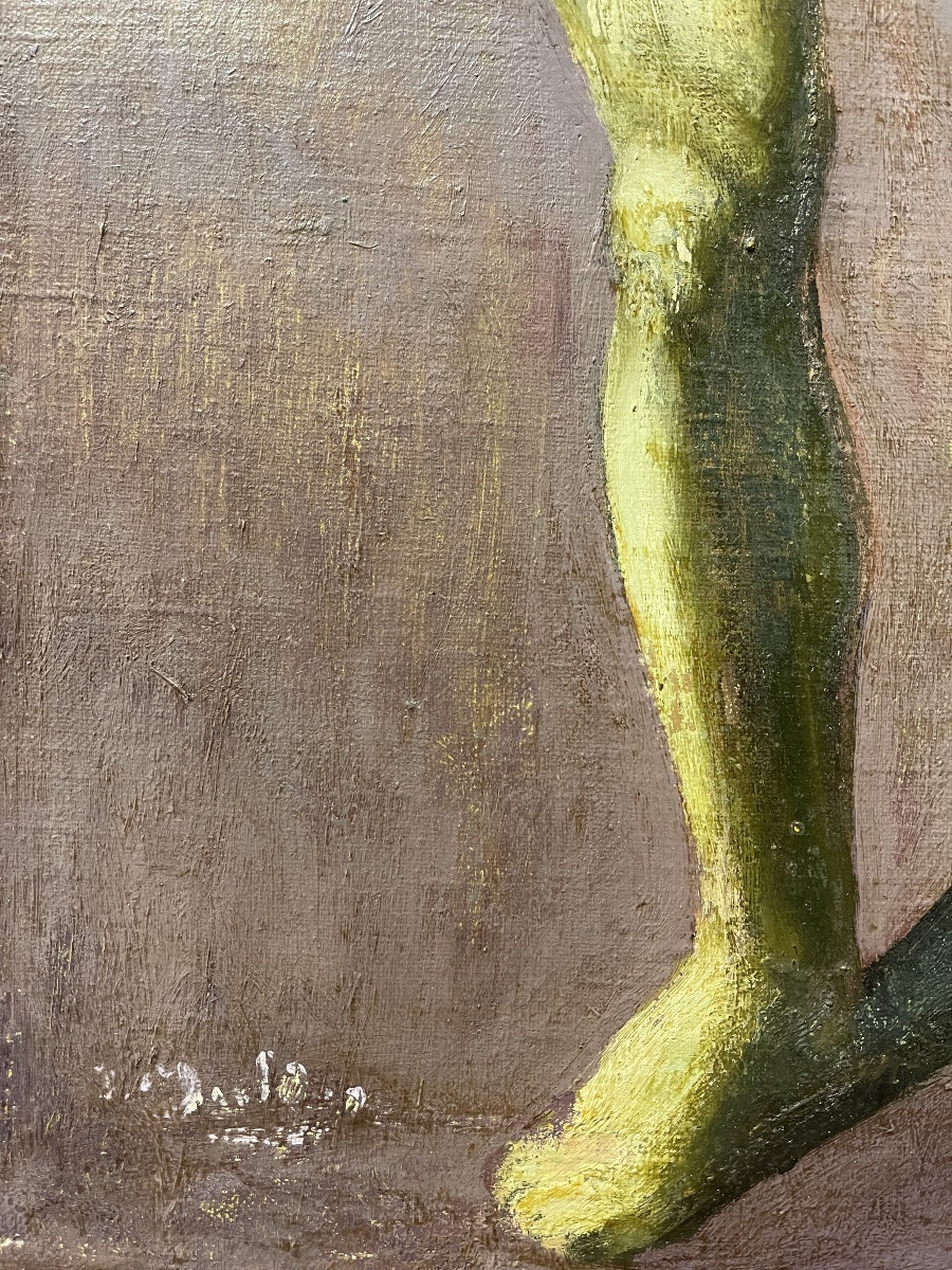 Jan Mulder 1897 - 1962 ' huile sur toile , Ésotérisme ' circa 1945 - 1950 -photo-1