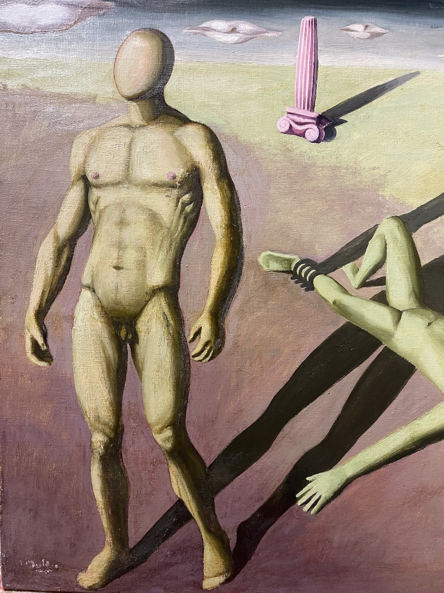 Jan Mulder 1897 - 1962 ' huile sur toile , Ésotérisme ' circa 1945 - 1950 -photo-2