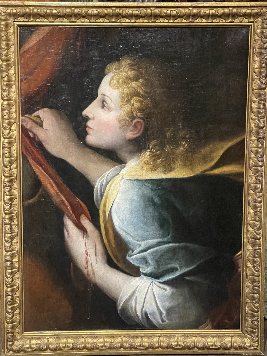 Autour de  Giorgio Vasari ' Appolon écorchant Marsyas ' vers 1560 huile sur toile -photo-4