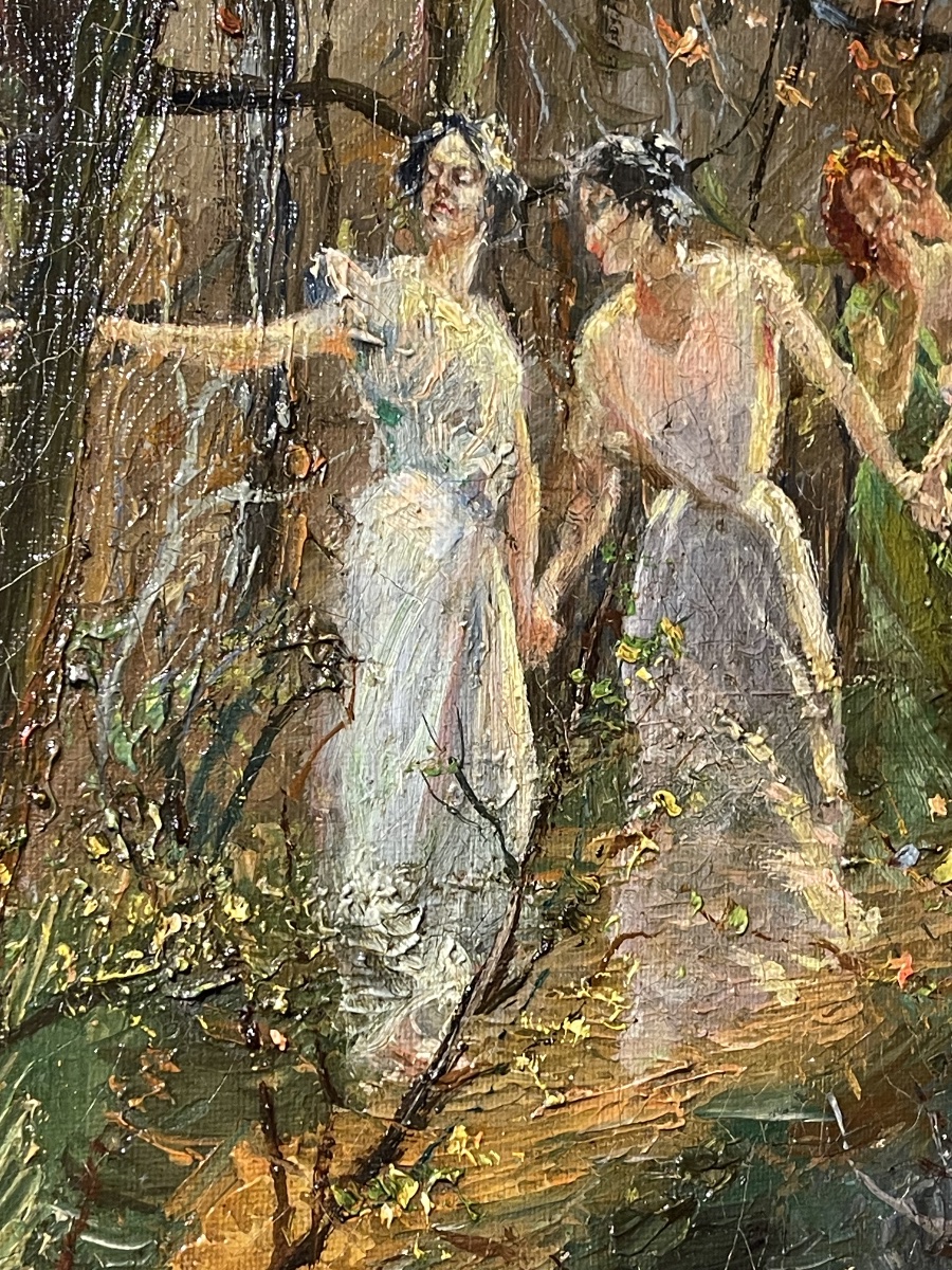 Carolus Leclercq 1870 - 1943 ' The Painter Poet And His Muses ' Circa 1890 - 1900-photo-4