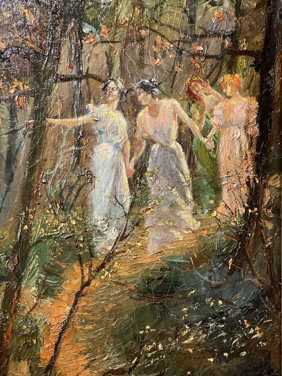 Carolus Leclercq 1870 - 1943 ' The Painter Poet And His Muses ' Circa 1890 - 1900-photo-1