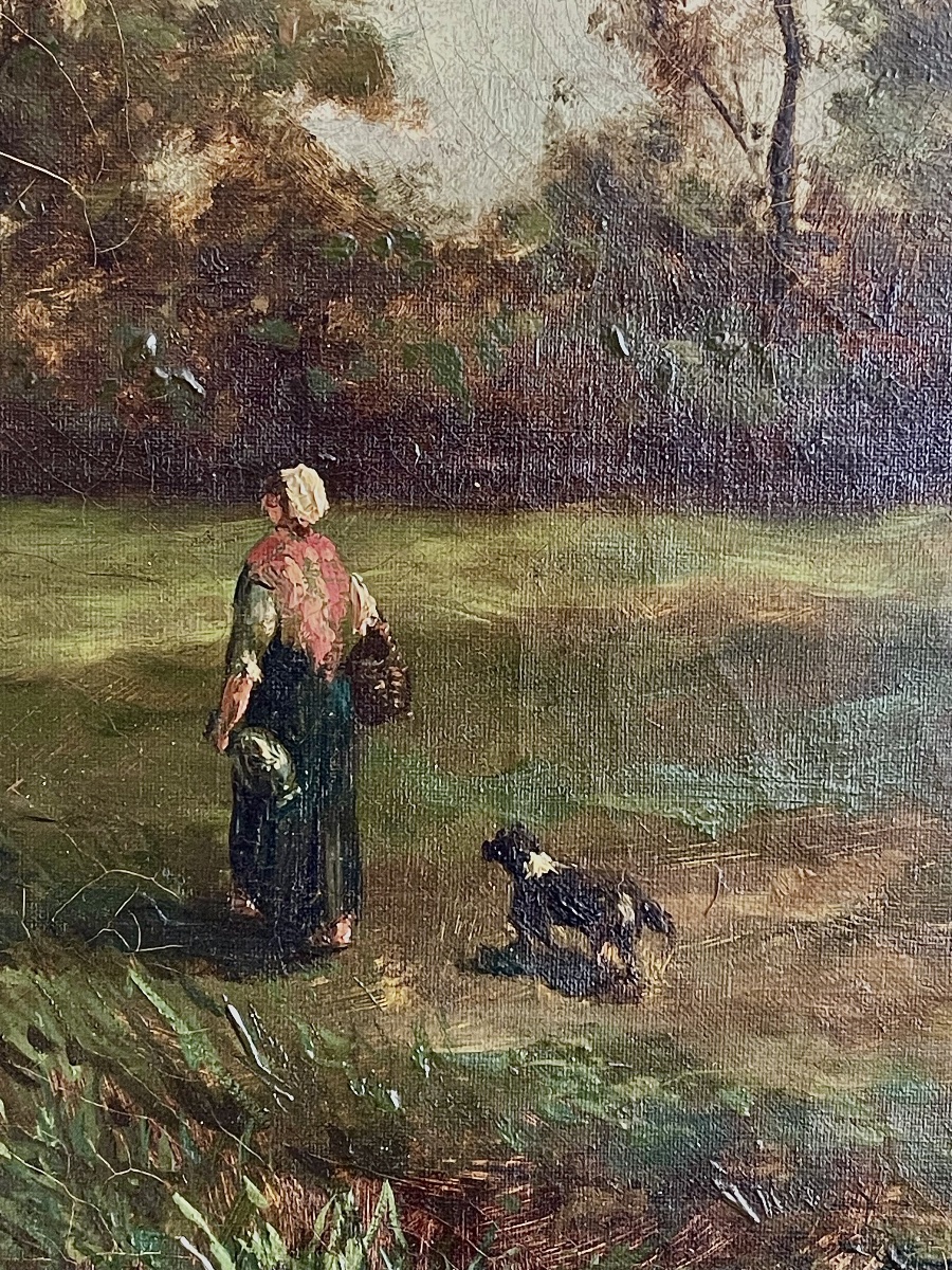 WILLEM ROELOFS 1822 - 1897 & HENRI LOUIS PERMEKE 1849  - 1912 ( compagnonnage les Polders )-photo-2