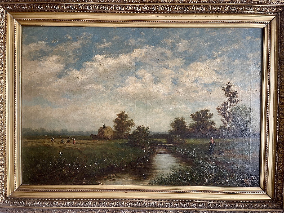 WILLEM ROELOFS 1822 - 1897 & HENRI LOUIS PERMEKE 1849  - 1912 ( compagnonnage les Polders )
