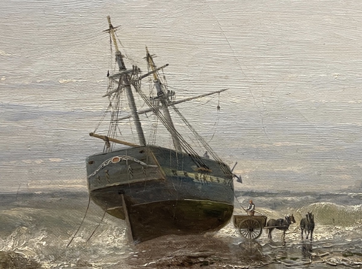 THÉODORE GUDIN 1802 - 1880 MONOGRAMME 'SANT MICHAELS MOUNT ' CORNOUAILLES-photo-3