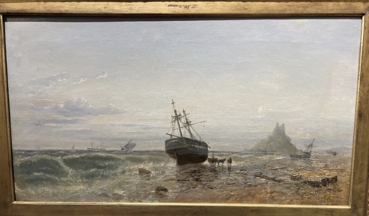 THÉODORE GUDIN 1802 - 1880 MONOGRAMME 'SANT MICHAELS MOUNT ' CORNOUAILLES-photo-6