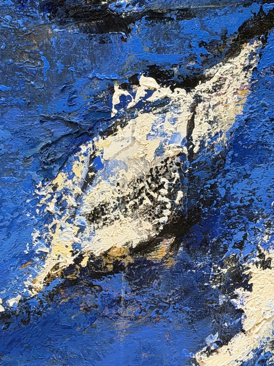 Sun Guangyi (孙广义) 1967 «  blue abstraction «  102 cm x 103 cm -photo-2