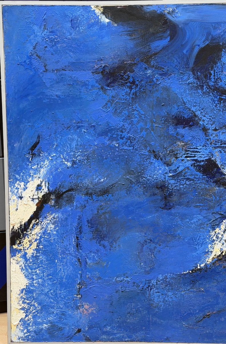 Sun Guangyi (孙广义) 1967 «  blue abstraction «  102 cm x 103 cm -photo-3