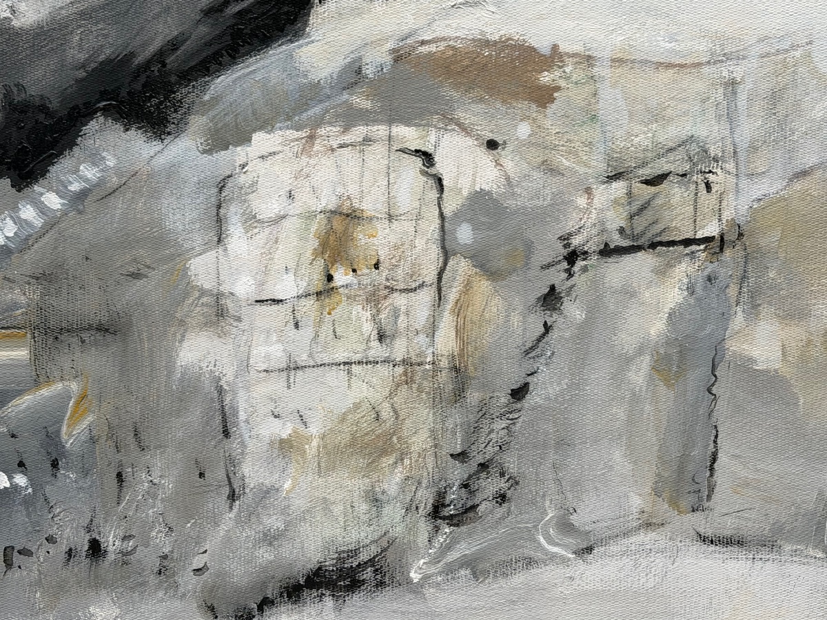 Sun Guangyi 1967 - Moutain Sacred Himalaya  abstraction - Canvas 100 cm x 80 cm -photo-3
