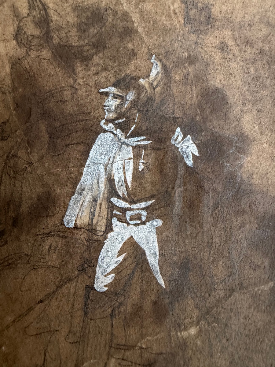 Jean Victor Schnetz 1787–1870, Dedicated To His Friend Jean Alaux 1786–1864, Sketch  -photo-4