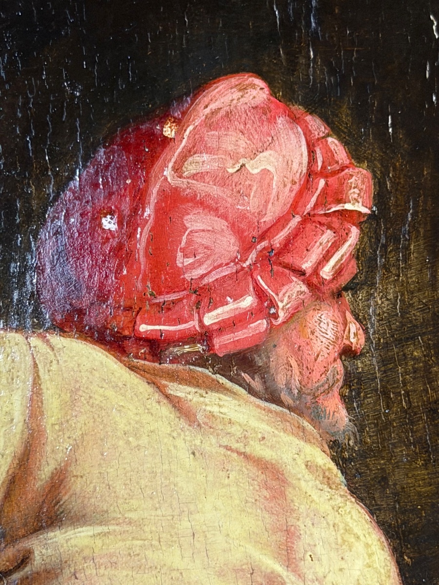 Attribuable à Frans Francken II et son atelier vers 1600 «  Flagellation «  panneau de chêne -photo-1