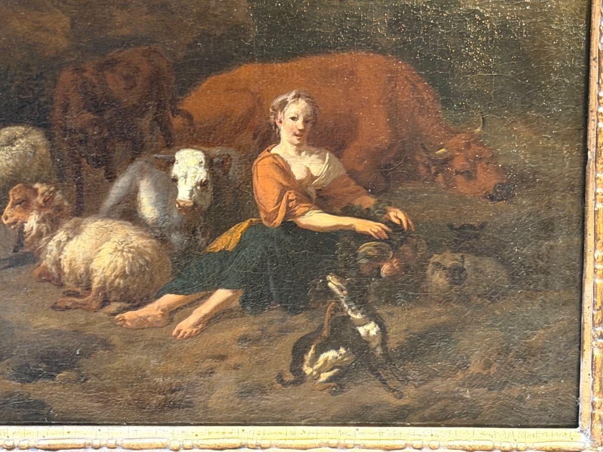 17th-century Dutch School, “the Shepherdess At Rest,” 1660–1680, Oil On Canvas -photo-4