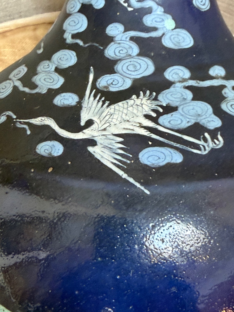 Daoguang 1821 - 1850 vase de passage des examens impériaux décor «  AnHua «  dragon Chi -photo-2