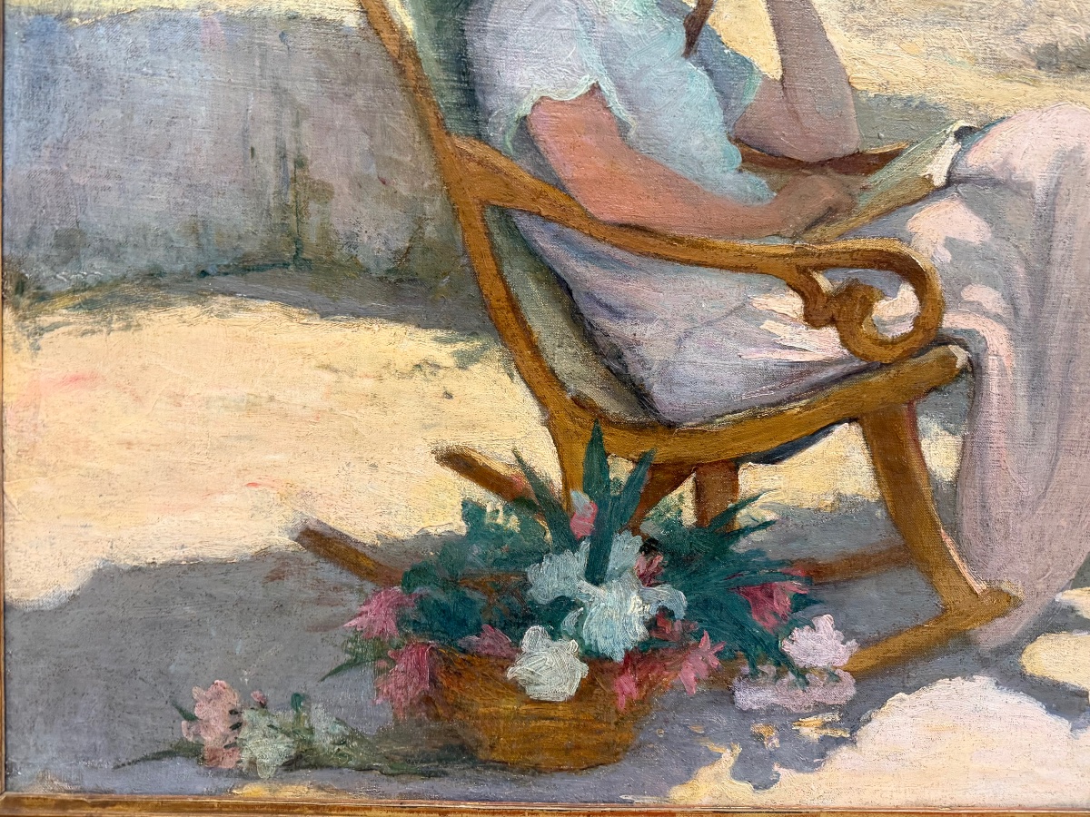 Joseph Milner KITE (1862-1946)  la pose du thé en bord de mer vers 1900 -photo-4