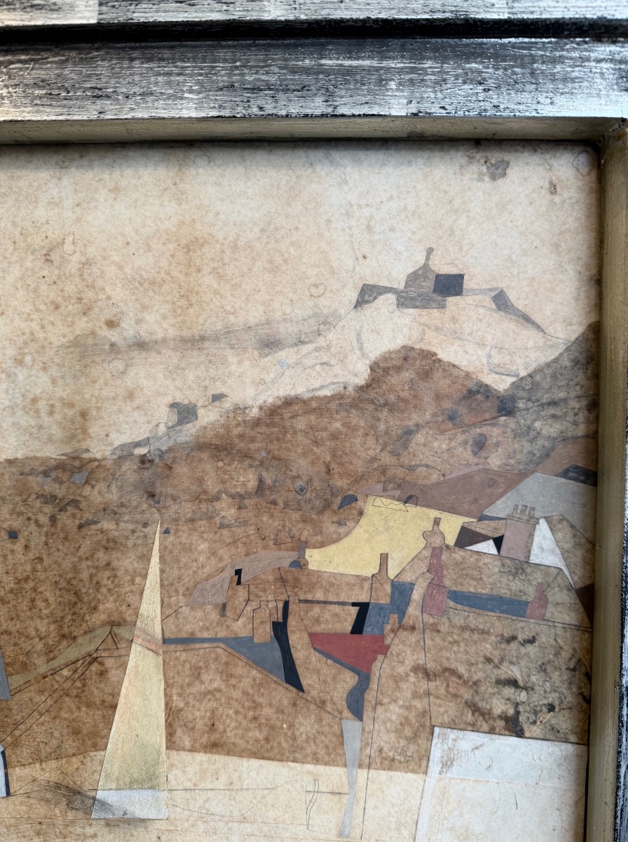 Bryan Ingham (1936–1997) Saint - Ives , Cornouaille ( collage )  -photo-3