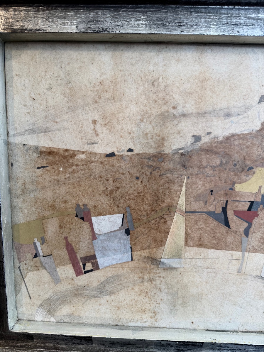 Bryan Ingham (1936–1997) Saint - Ives , Cornouaille ( collage )  -photo-1