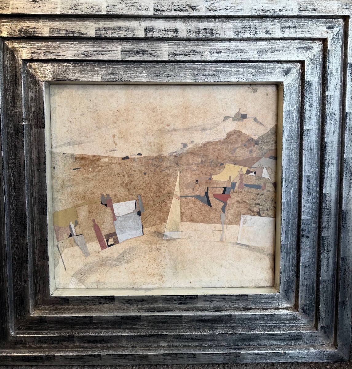 Bryan Ingham (1936–1997) Saint - Ives , Cornouaille ( collage )  