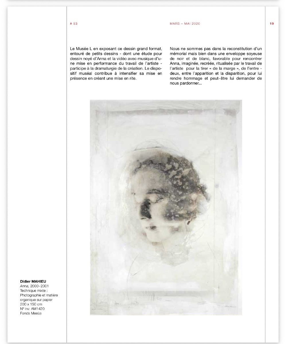 Didier Mahieu (1961) Anna Spiegelman Photography And Organic Material On Paper 200 X 150-photo-3