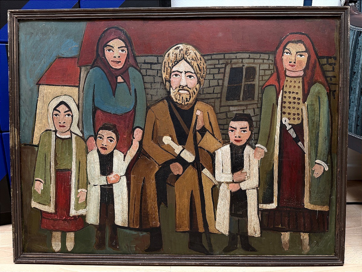 VANO MELIASHVILI (1892 - 1988) POETE VAZHA -PSHAVELA ET SA FAMILLE vers 1940 - 1950 