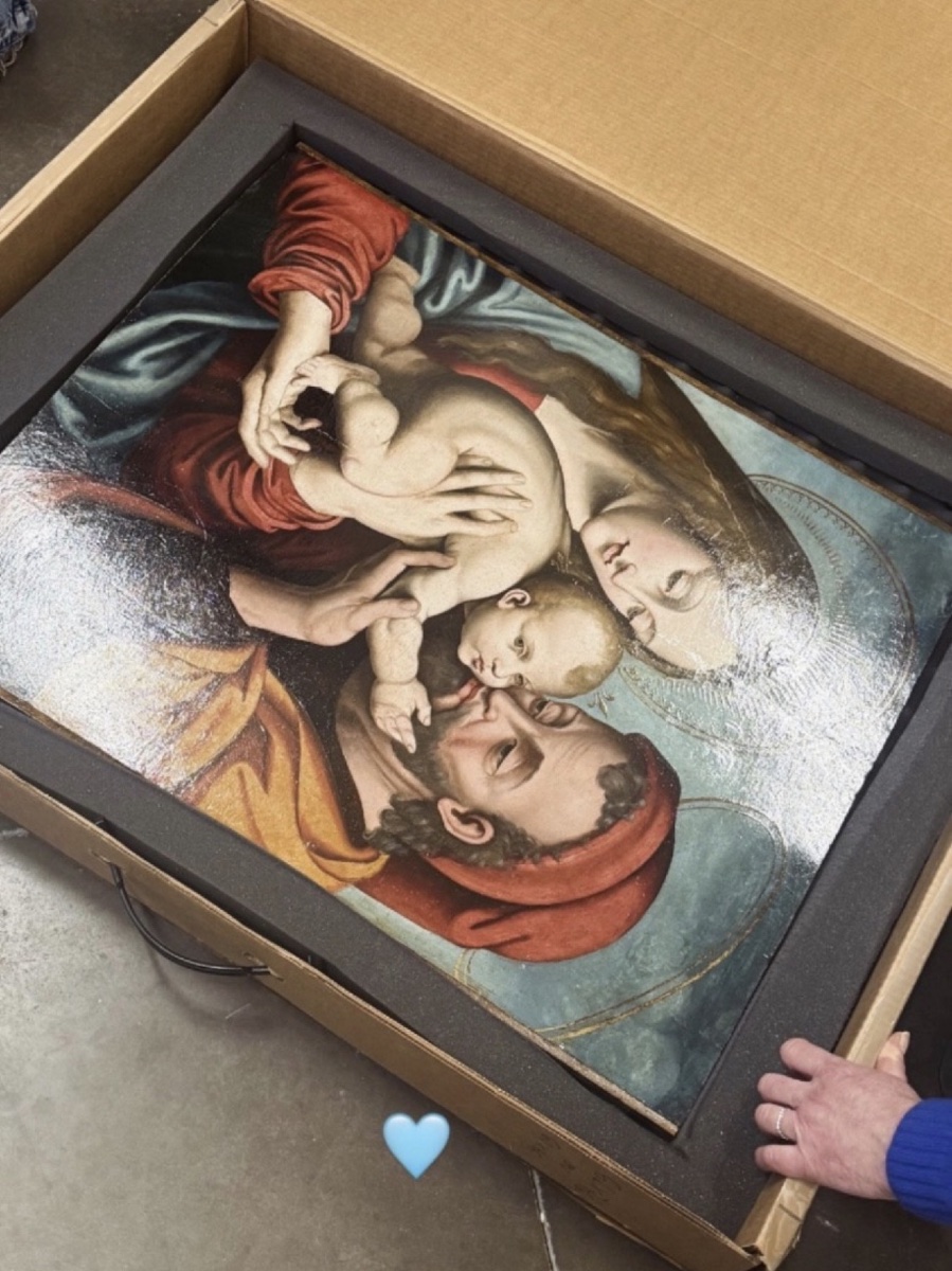 WORKSHOP VINCENTE MASIP 1475 - 1545 VALENCE, ESPAGNE ' HOLLY FAMILY ' VERS 1510 - 1520-photo-2