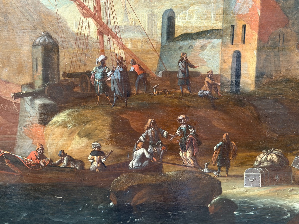Attribuable à Adriaen van der Kabel 1631 - 1705 ( commerce de la soie au Moyen - Orient ) -photo-2