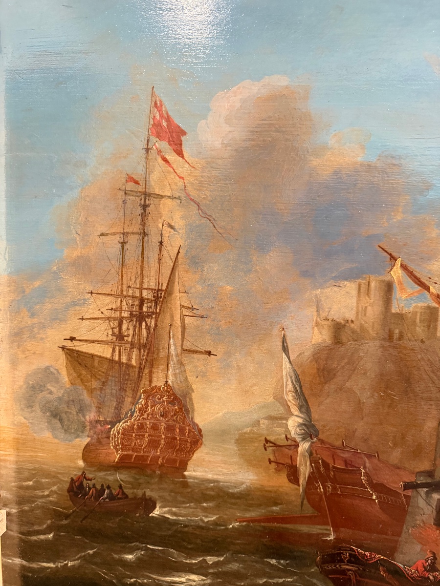 Attribuable à Adriaen van der Kabel 1631 - 1705 ( commerce de la soie au Moyen - Orient ) -photo-1
