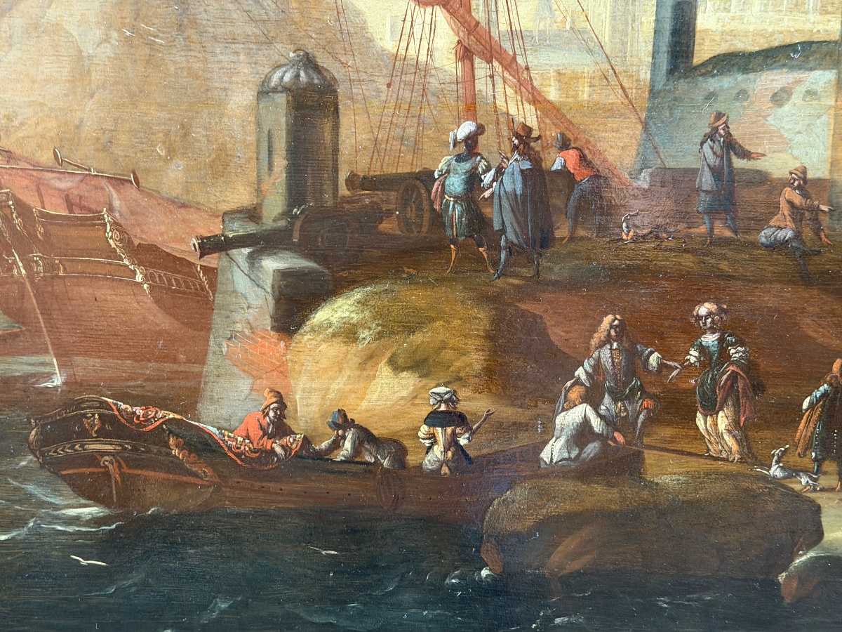 Attribuable à Adriaen van der Kabel 1631 - 1705 ( commerce de la soie au Moyen - Orient ) -photo-2
