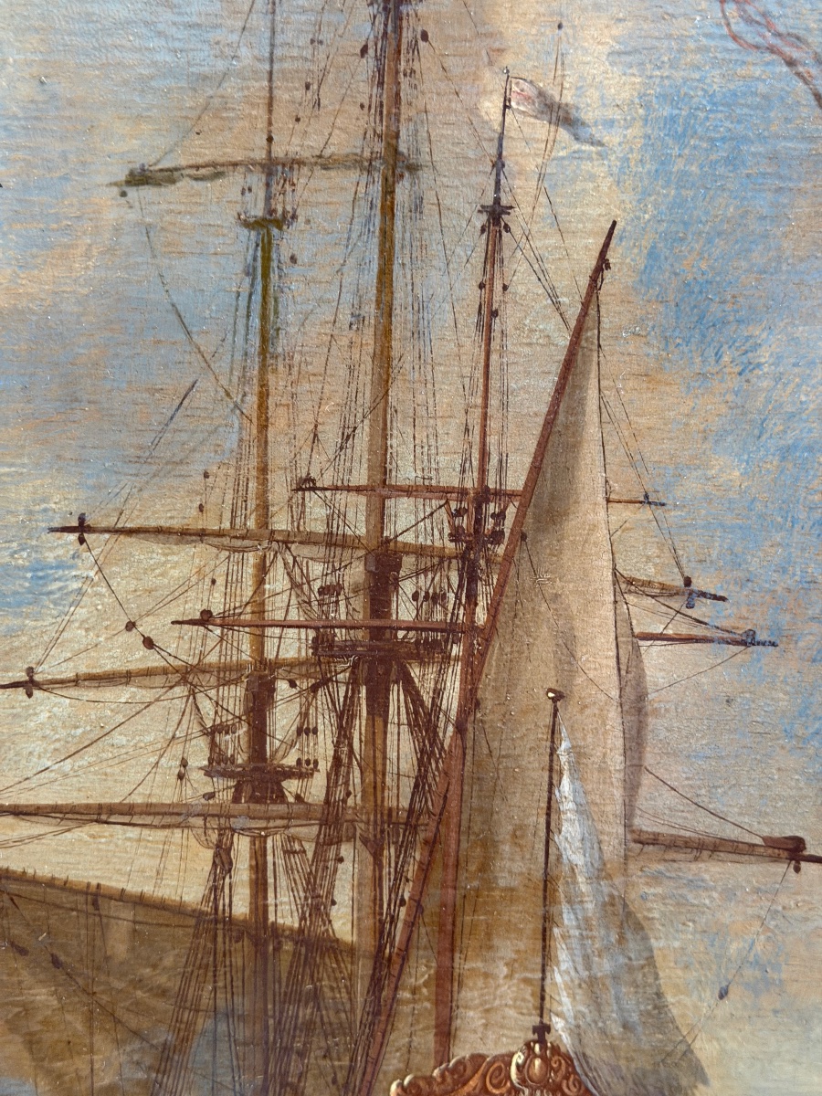 Attribuable à Adriaen van der Kabel 1631 - 1705 ( commerce de la soie au Moyen - Orient ) -photo-4