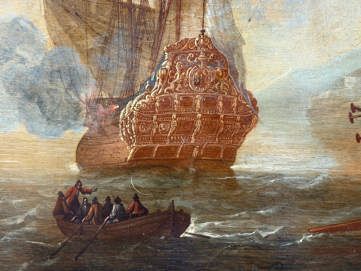 Attribuable à Adriaen van der Kabel 1631 - 1705 ( commerce de la soie au Moyen - Orient ) -photo-5