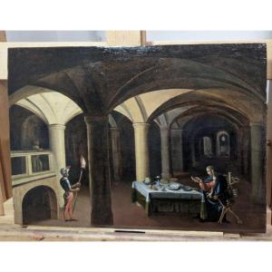 Hendrik van Steenwijk II ( 1580 - 1649 ) scène ésotérique 