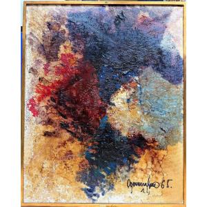 OGONOVSZKY, GÉZA BUDAPEST, 1922 - 1989 ( exhibition dated 1965 - 123 cm x 154 cm ) abstraction