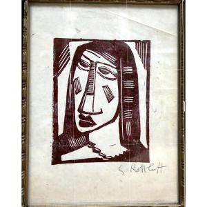 Karl Schmidt-rottluff, 1884–1976: Rare Two-color Red Woodcut, Circa 1915–1916 