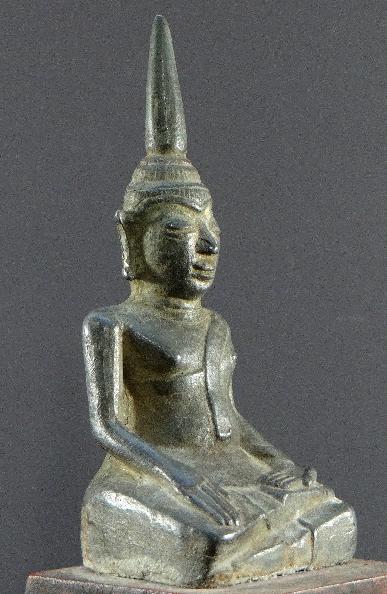 Laos, Début Du XIXème Siècle Ou Antérieur, Statue De Bouddha En Bronze.-photo-2