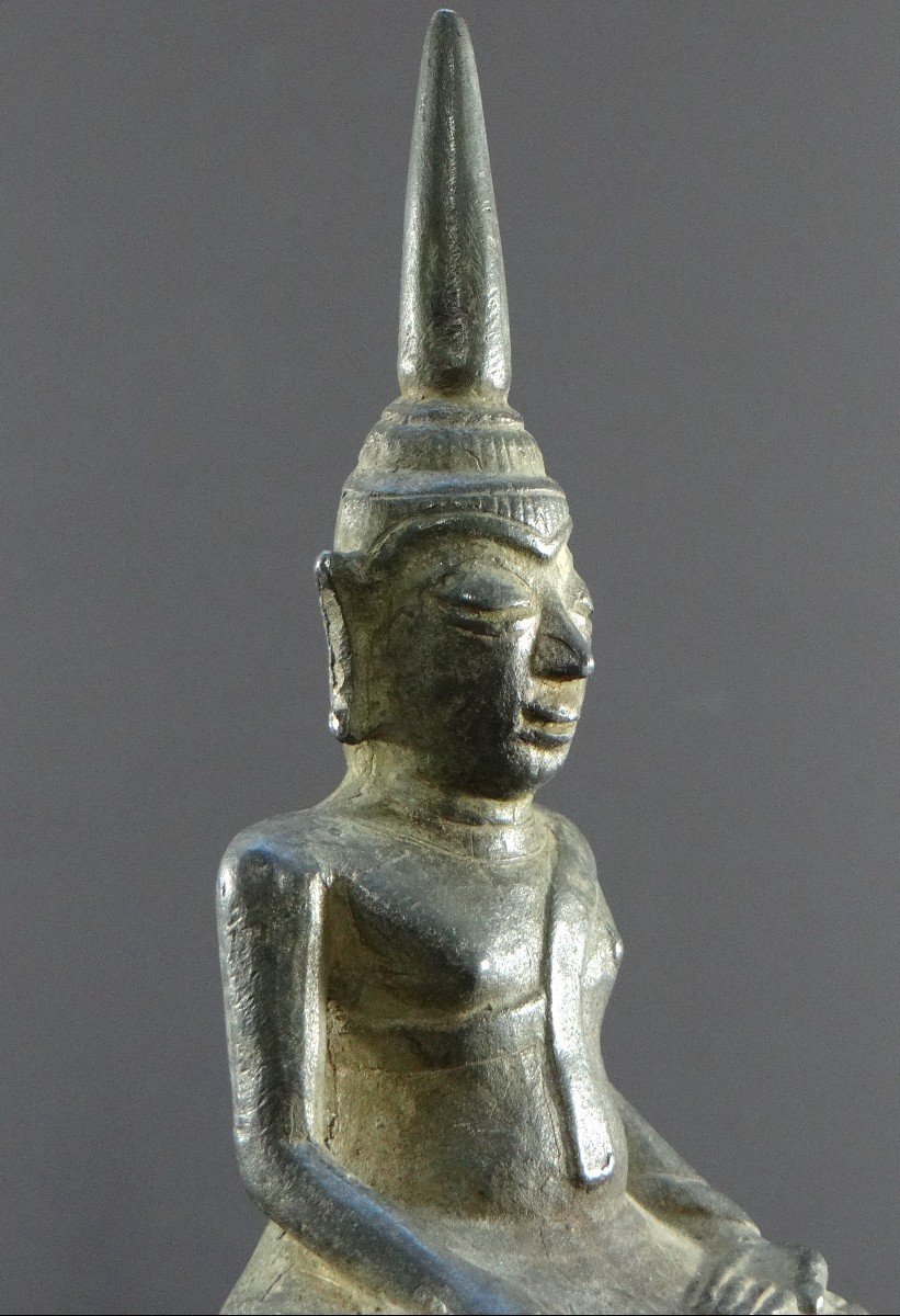 Laos, Début Du XIXème Siècle Ou Antérieur, Statue De Bouddha En Bronze.-photo-5