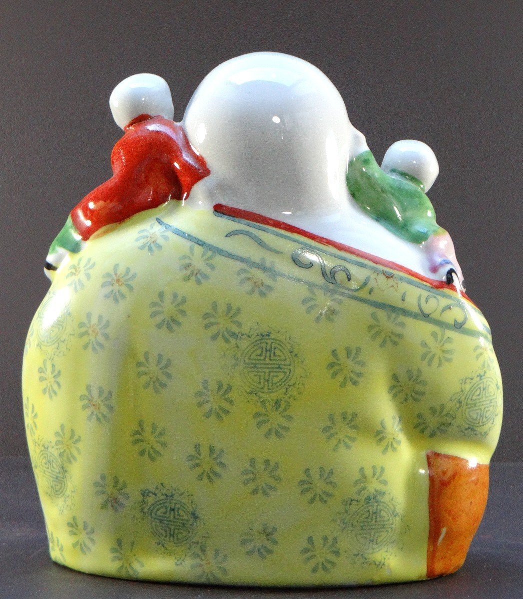 China, Mid-20th Century, Poussah Porcelain Group And Children.-photo-4