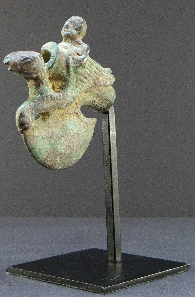Civilisation De l'Oxus,  -2300 -1700 Ans Avant Notre ère, Rare Hache De Cérémonie En Bronze. -photo-2