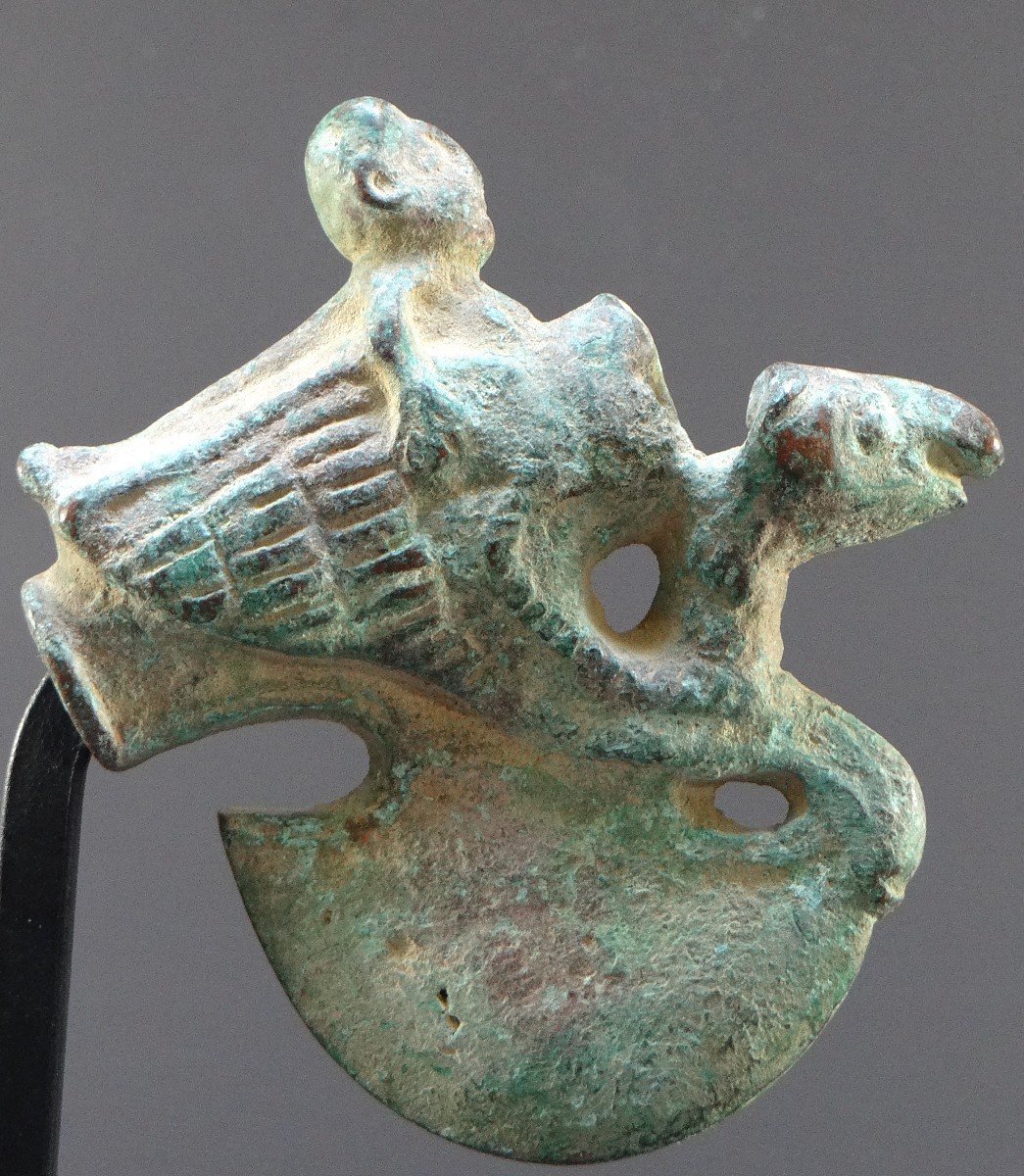 Civilisation De l'Oxus,  -2300 -1700 Ans Avant Notre ère, Rare Hache De Cérémonie En Bronze. -photo-2
