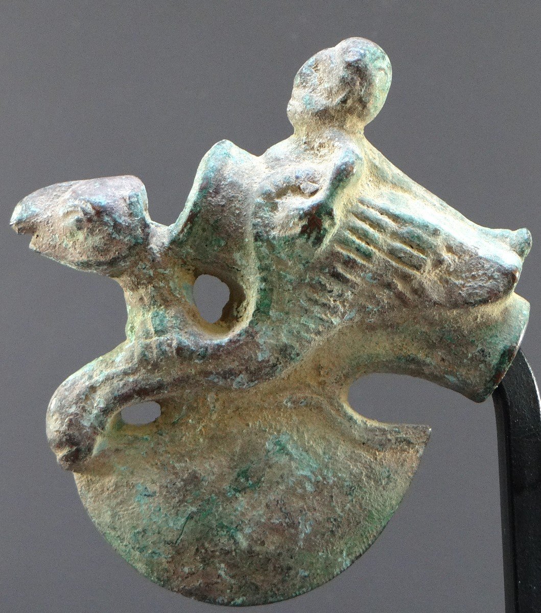 Civilisation De l'Oxus,  -2300 -1700 Ans Avant Notre ère, Rare Hache De Cérémonie En Bronze. -photo-4