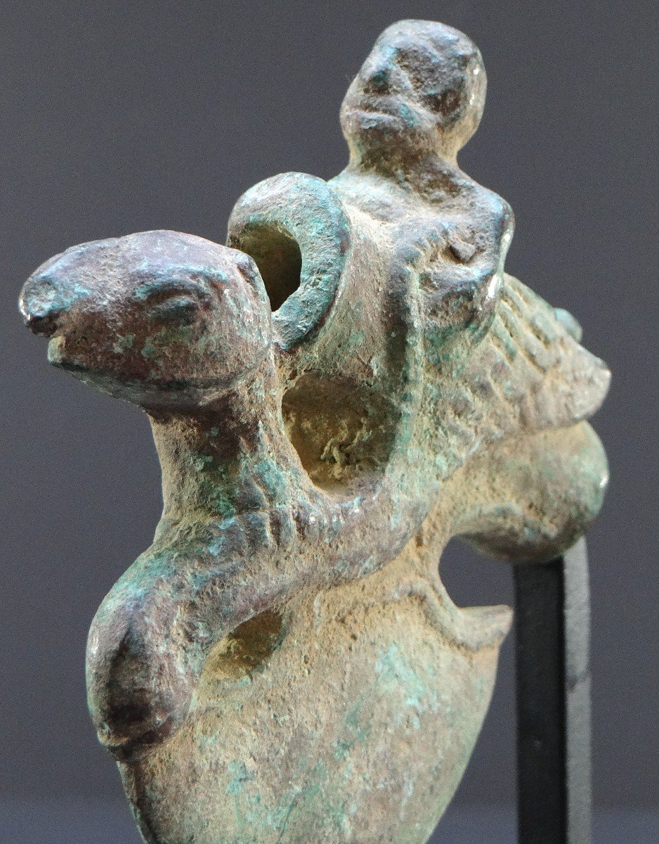 Civilisation De l'Oxus,  -2300 -1700 Ans Avant Notre ère, Rare Hache De Cérémonie En Bronze. -photo-6
