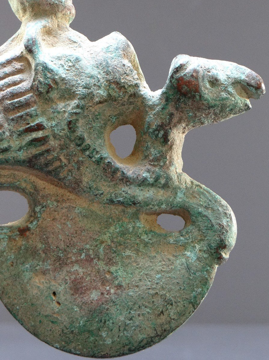 Civilisation De l'Oxus,  -2300 -1700 Ans Avant Notre ère, Rare Hache De Cérémonie En Bronze. -photo-7