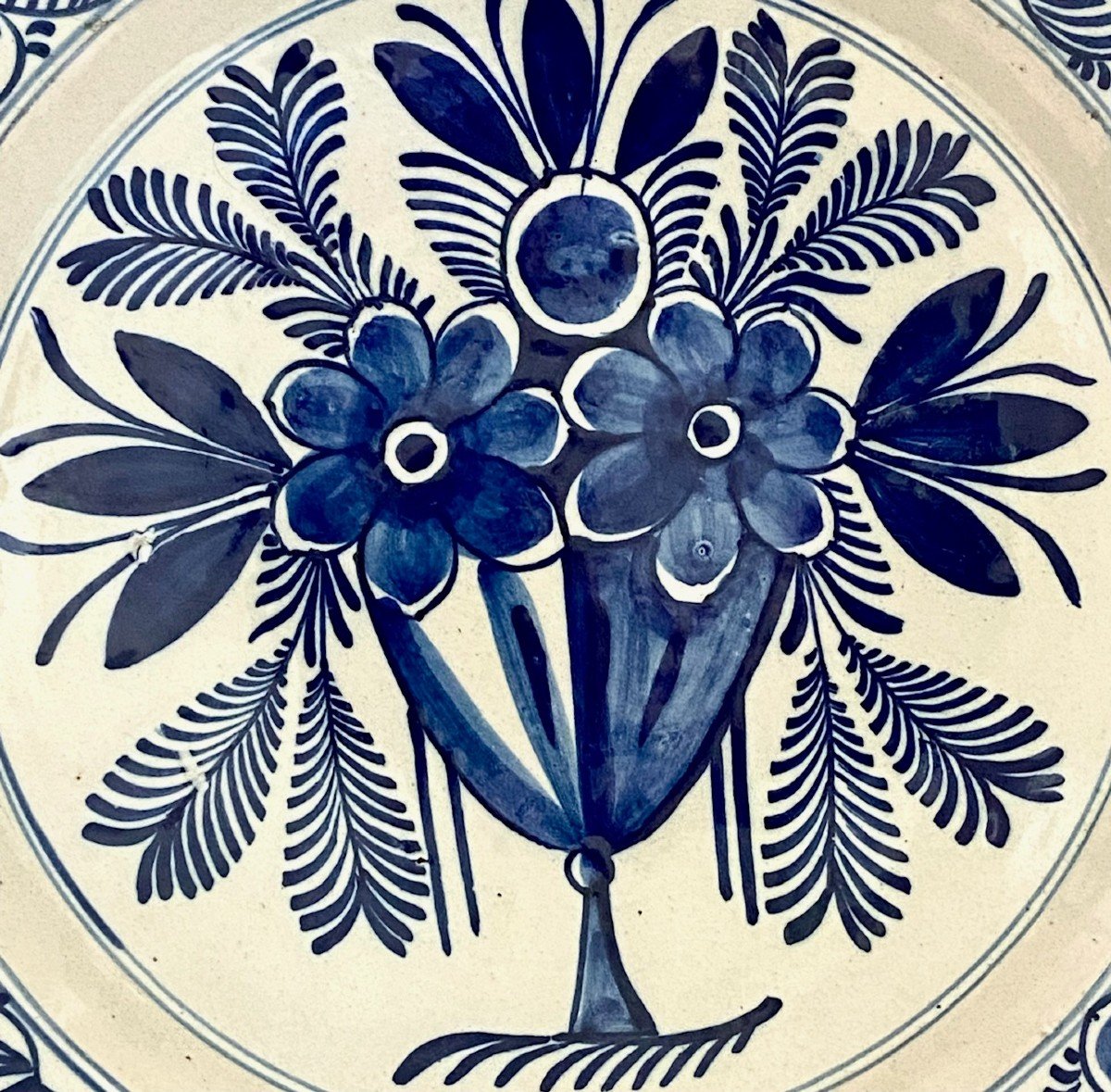 Delft, XVIIIth Century, Earthenware Dish Decorated With A Bouquet Of Flowers.-photo-3