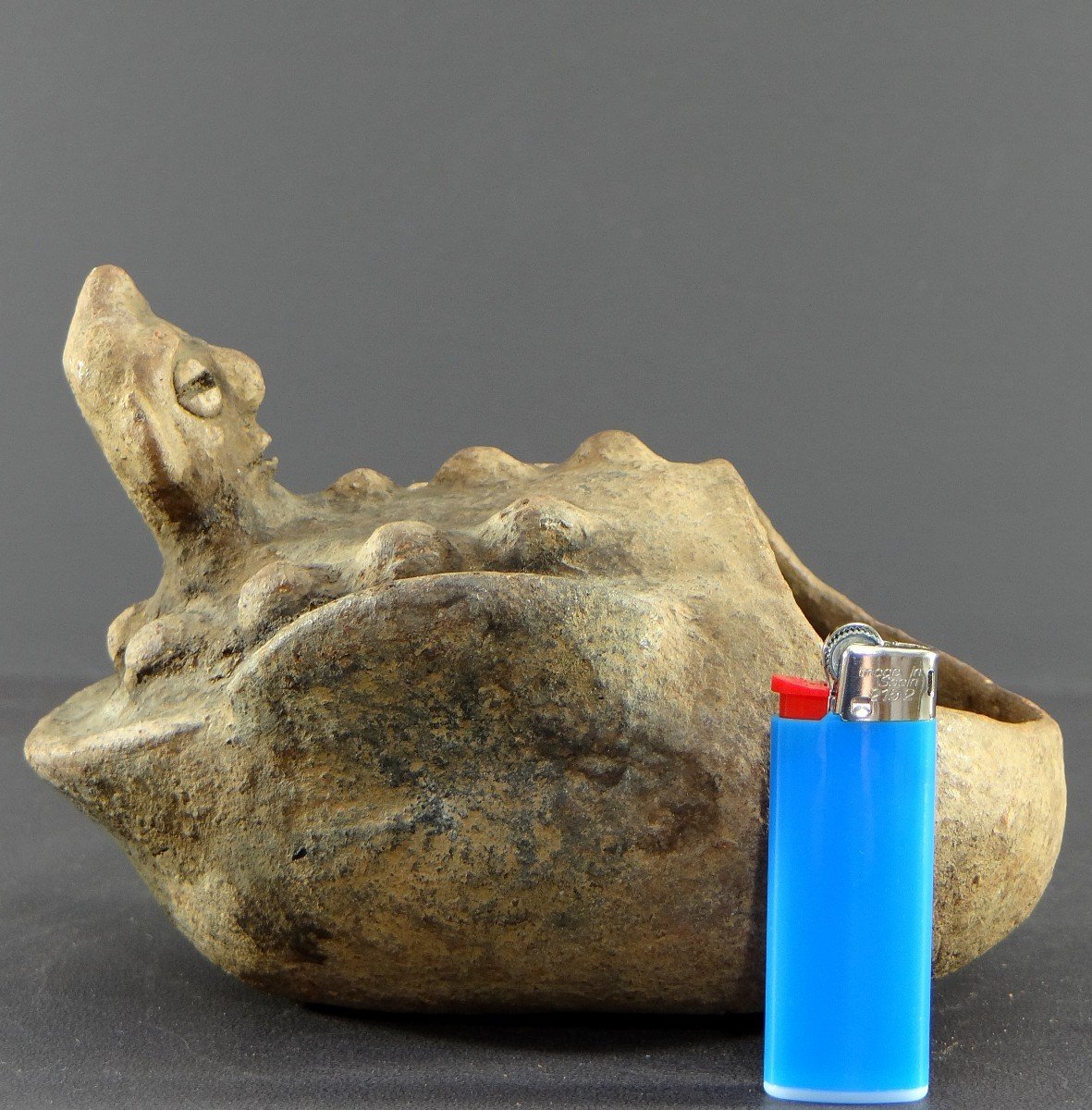 Nigeria, Izi People, First Half Of The 20th Century, Anthropo-zoomorphic Terracotta Cup.-photo-6